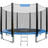 Monzana Trampolin Ø 305 cm TÜV SÜD GS Zertifiziert Komplettset inkl. Sicherheitsnetz, Leiter, Randabdeckung & Zubehör - Kindertrampolin Gartentrampolin - 1