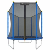 Ultrasport Gartentrampolin Uni-Jump, Kindertrampolin, Ø 183 cm, Trampolin Komplettset inklusive Sprungmatte, Sicherheitsnetz, gepolsterten Netzpfosten und Randabdeckung, Blau - 1